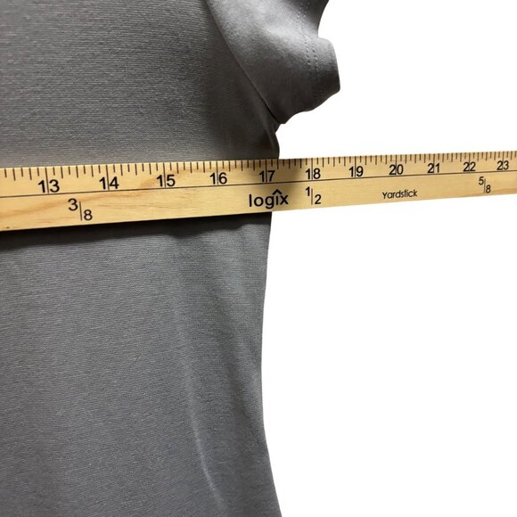 Free People Beach Womens Gray Short Sleeve Mock Neck Dress Size L - Picture 4 of 7